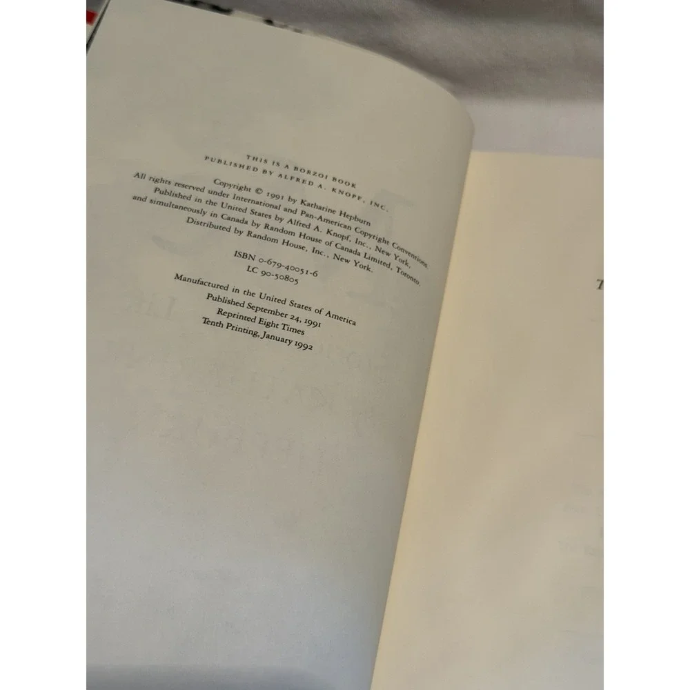 Katharine Hepburn Me Stories of My Life 1991 Hardcover Autobiography Memoir